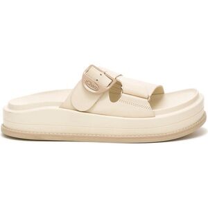 Chacos Townes mid form leather slide sandal in creamy white angora